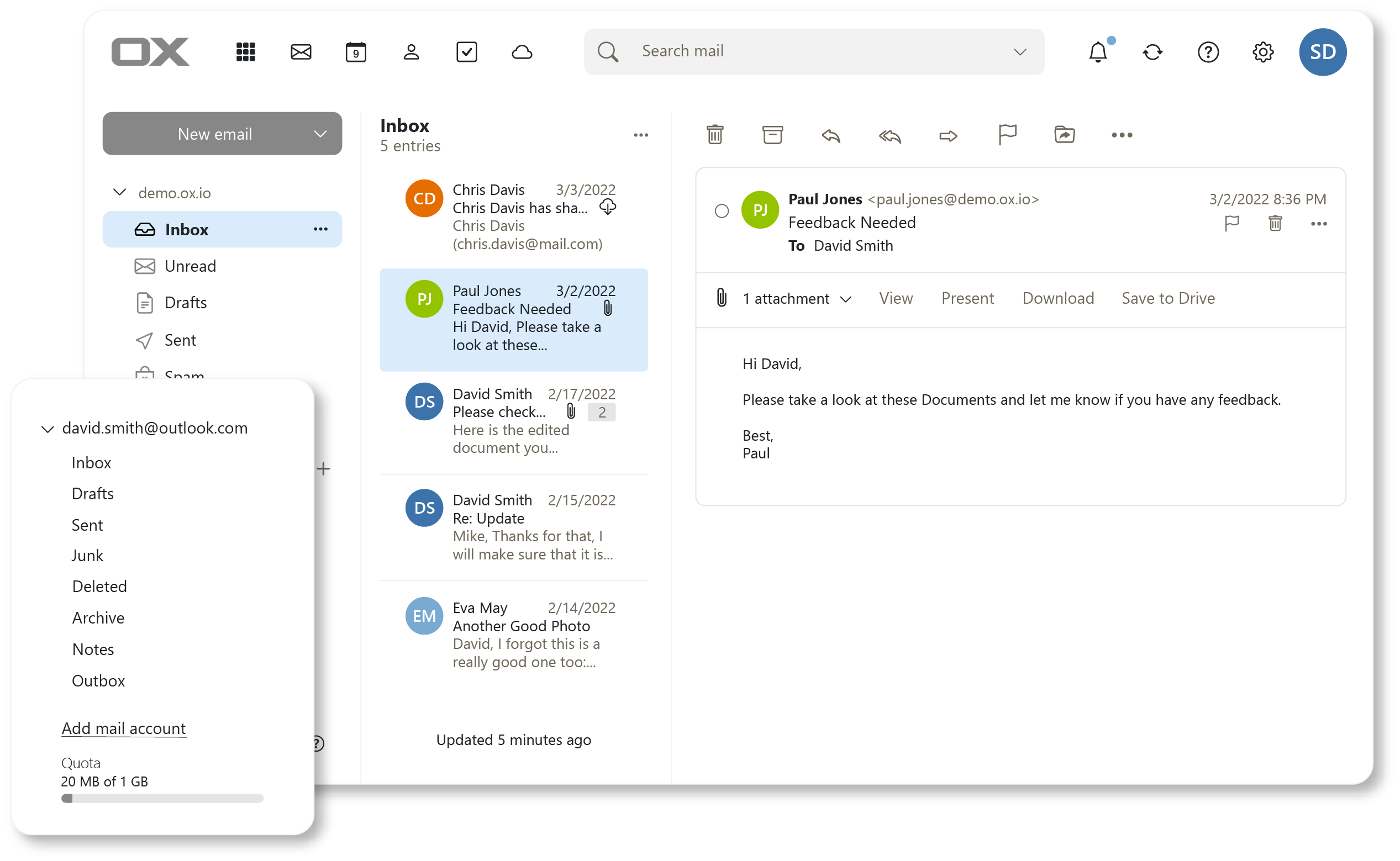 One unified inbox